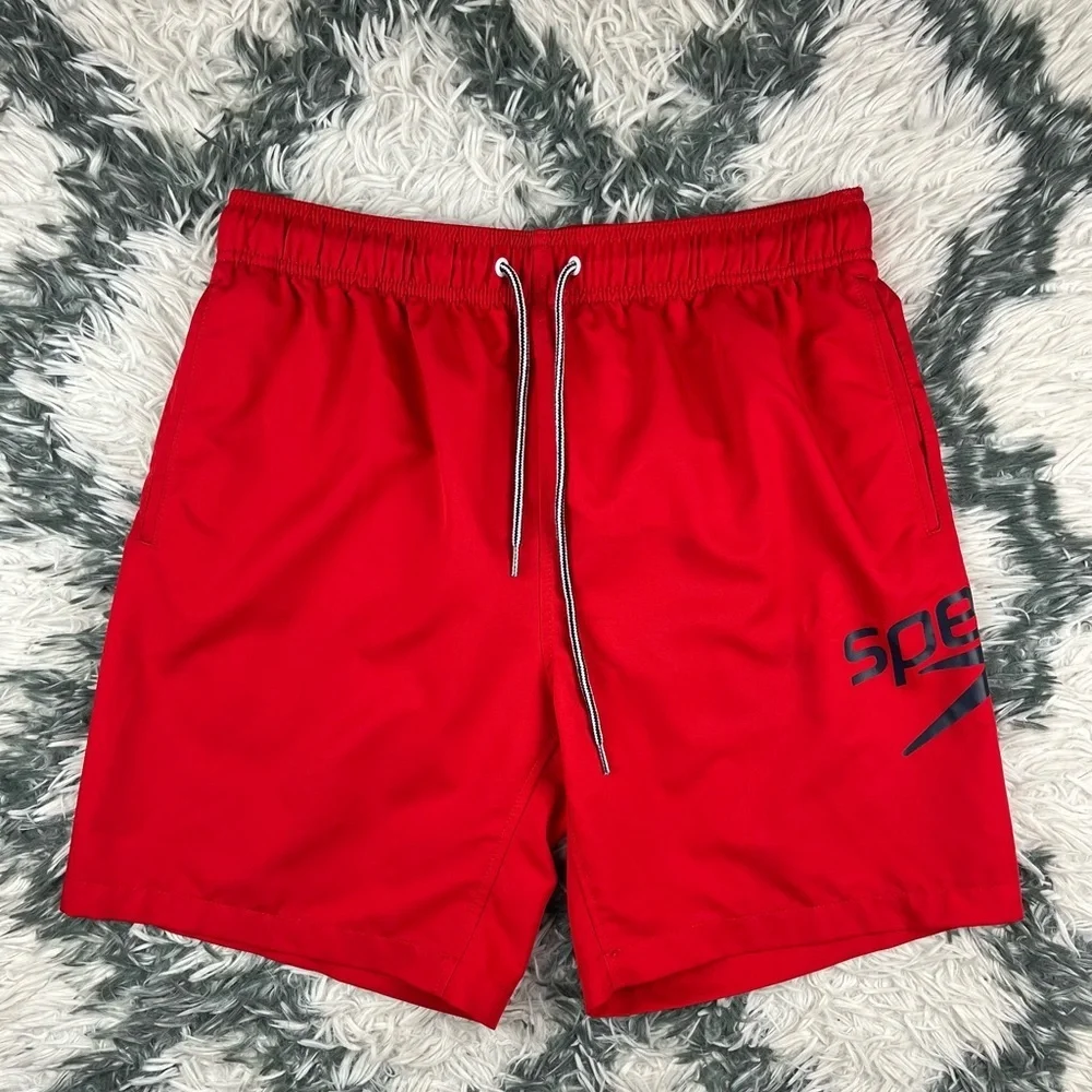 Speedo Men's Red Swim Trunks Size Large